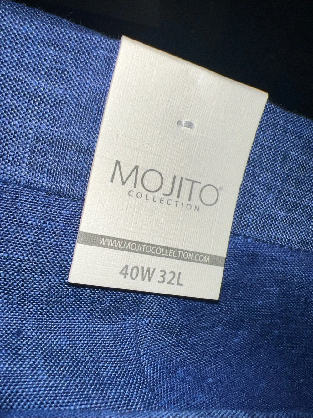 Mojito Collection blue linen-blend casual trouser pants